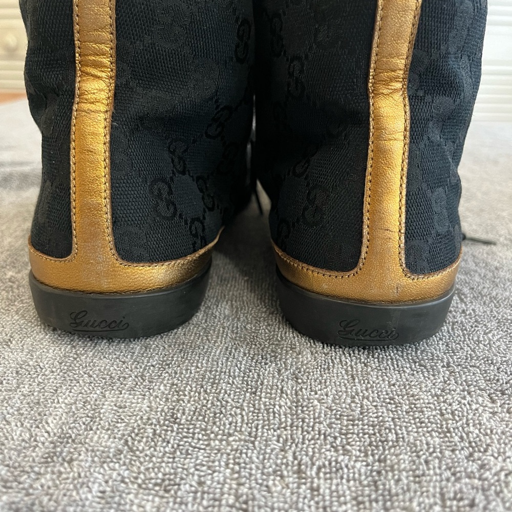 Gucci Black Canvas High-Top
Sneakers - Picture 5 of 7